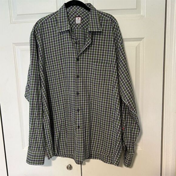 Fredrick Martin Men's XL Plaid Button-Down Dress Shirt Long Sleeve Multicolor - Picture 1 of 9